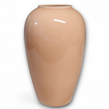 Large VTG Retro Glossy Pale Pink Centerpiece/ Vase 12.5
