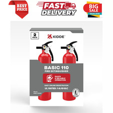 (2 Pack) Kidde Basic Fire Extinguisher for Home, Residential 1A10BC, 2.5 lbs picture