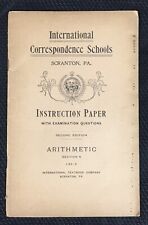International Correspondence School ICS 2nd Ed. Arithmetic. Instruction Paper picture