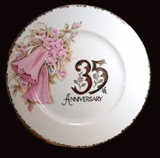 Vintage Chatillon Japan Fine Porcelaine 35th Anniversary Plate (10.5 in) picture