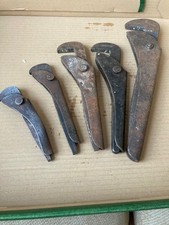 Five Vintage Footprint Tools Of Sheffield Pipe Wrenches picture