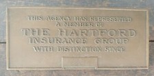 Antique Hartford Insurance Group Brass Sign picture