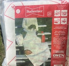 Vintage Budweiser King Of Beers Blanket Rare 45x72 picture