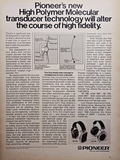 Pioneer Headphones SE-500 SE-700 Elk Grove Village IL Print Ad 1975 picture