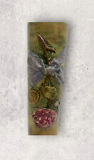 Weller Bud Vase Rose and Lavender Ribbon Woodcraft Pottery 9in picture