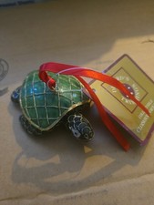 Vintage Dillard’s Trimmings Cloisonne Turtle Christmas Tree Ornament Enameled picture