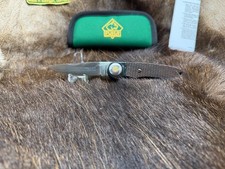 1983 Puma 777 Sport Knife With Hardwood  Handles Mint In Puma Green Pouch + Tag picture