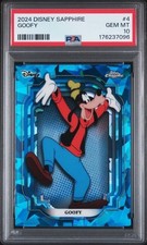 2024 Topps Chrome Disney Sapphire #4 Goofy PSA 10 picture