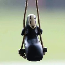 Ghibli Spirited Away No Face Kaonashi Swing Car Pendant Accessory Mirror Charm picture