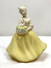 Vintage AVON Somewhere Cologne EMPTY BOTTLE Perfume Girl Yellow Dress Flowers picture