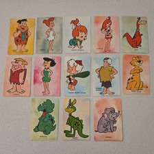 Vintage 1975 FLINTSTONES HANNA BARBERA Character Cards Lot 13 Blank Back picture