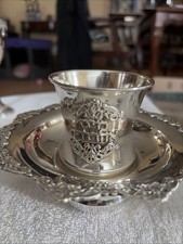 MAYIM ACHRONIM Set, Hazorfim 925 Silver for Hand Wash after Meals, picture