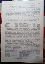 ~1910 Train Report ALABAMA & VICKSBURG RAILWAY Meridian Mississippi RAILROAD picture