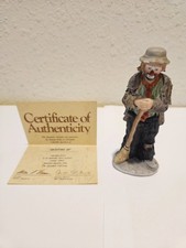 RARE Emmett Kelly Jr SWEEPING UP Clown Figurine Authentic (Have Few Chips) picture