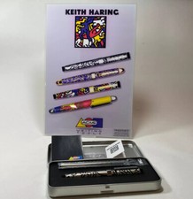 Vintage ACME Studio KEITH HARING “Doubles Silver” Rollerball Pen & Easel NEW picture