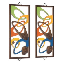 CroBlissful 2 Pcs Mid Century Wall Art Mid Century Modern Decor picture