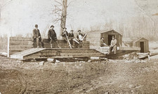 1920 Waskish MN Wanigan Boat Construction Logging RPPC Occupational Photo 6 Tool picture