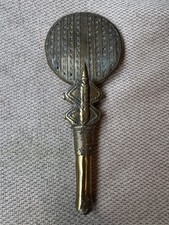 West African Sahelian North Nigerian Chieftain Ceremonial Heavy Brass Staff Head picture