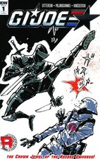 🔴🔥 GI JOE #1 RI SONNY LIEW 1:25 RETAILER INCENTIVE VARIANT B SNAKE EYES 2016 picture