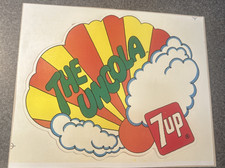 7 Up The UNCOLA Soda 1969 NOS Ad Sticker Decal Peter Max Psychedelic Style picture