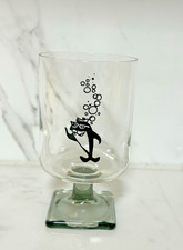 Vintage StarKist Charlie Tuna Square Base Pedestal Glasses: Set of 4: 1970s picture