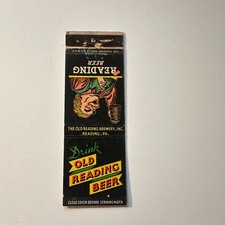 The Old Reading Brewery Inc Reading PA Vintage Matchbook Cover 5MB126-1 picture