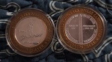 1996 Stratosphere Las Vegas $10 Silver Strike Pair - .999 Fine Silver - picture