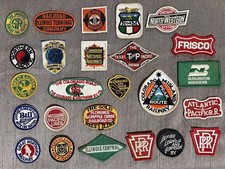 VINTAGE LOT OF 25 OLD UNIQUE AUTHENTIC RAILROAD TRAIN PATCHES $4.50/Patch picture