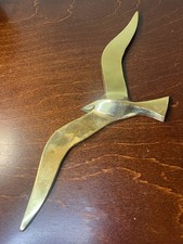 Vintage Solid Brass Seagull Bird Wall Hanging 12
