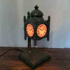 Marshall Fields Quoizel State Street Chicago Tiffany Clock Accent Lamp picture