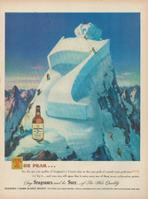 1948 Seagram's 7 Crown Whiskey The Peak Mountain Climbing Vintage Print Ad picture