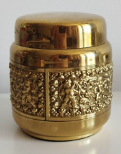 Vintage Brass Pop Up Cigarette Dispenser Holder Box Ornate 1960’s Erhard & Sohne picture