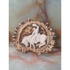 1982 Ben C Barto Carved Elk Horn Belt Buckle #141 Western Folk Art - Stunning picture