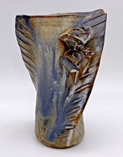 Handmade Studio Art Pottery Vase 4.5” Sculptural Organic Glaze picture