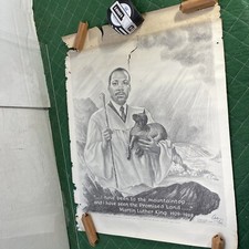 martin luther king poster pollard imperial studios 1968 vintage rare picture