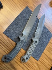New Ron Hood Buck Knives 060 Hoodlum 070 Thug Extreme Duty Fixed Blade Micarta picture