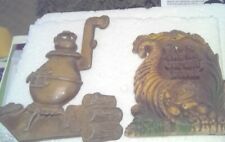 2 Vintage Kitchen Wall Plaques-Sexton Cast Iron & Give Us This Day Plaque-USA picture