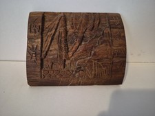 WWII Japanese Trench Art 1945 Saipan Wooden Carving Camp Susupe POW Internment picture
