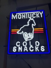 Montucky Cold Snacks LED “neon” Sign Man cave Bar Beer New In Box picture