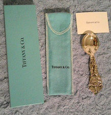 Tiffany & Co. Sterling Silver Christmas Baby Spoon - Santa Sleigh & Reindeer NIB picture