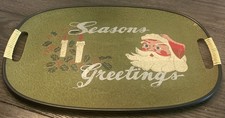 VINTAGE Christmas MCM 1960’s SANTA SEASONS GREETINGS 17.75