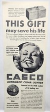 1938 Casco Cigar Lighter Auto Automatic Original Print Ad Life Magazine 30s picture
