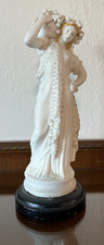 1800s Antique Minton Parian Classical Female Figure Fruit Basket 12