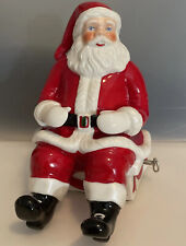 VILLEROY AND BOCH Christmas Santa Claus Music Box Wind Up Porcelain Collectible picture