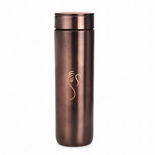 Pure Copper Water Bottle 34oz Ganesha Design Handmade Wellness Gift India picture