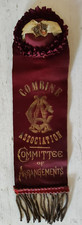 Antique Combine Association Committee of Arrangements Ribbon with Metal Fringe picture