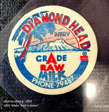 VINTAGE POG MILK CAP DIAMOND HEAD DAIRY GRADE A RAW MILK 79487 *MT* picture