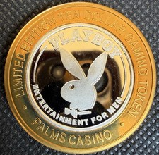 PLAYBOY AT THE PALM’S CASINO Limited Edition 999% .6 Oz Pure Silver Strke Center picture