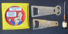 Vintage Barware Lot Piels Beer Flicker Ballantine Carstairs Carta Blanca Opener picture