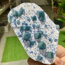 375G  Natural transparent blue green cubic fluorite mineral crystal sample/China picture